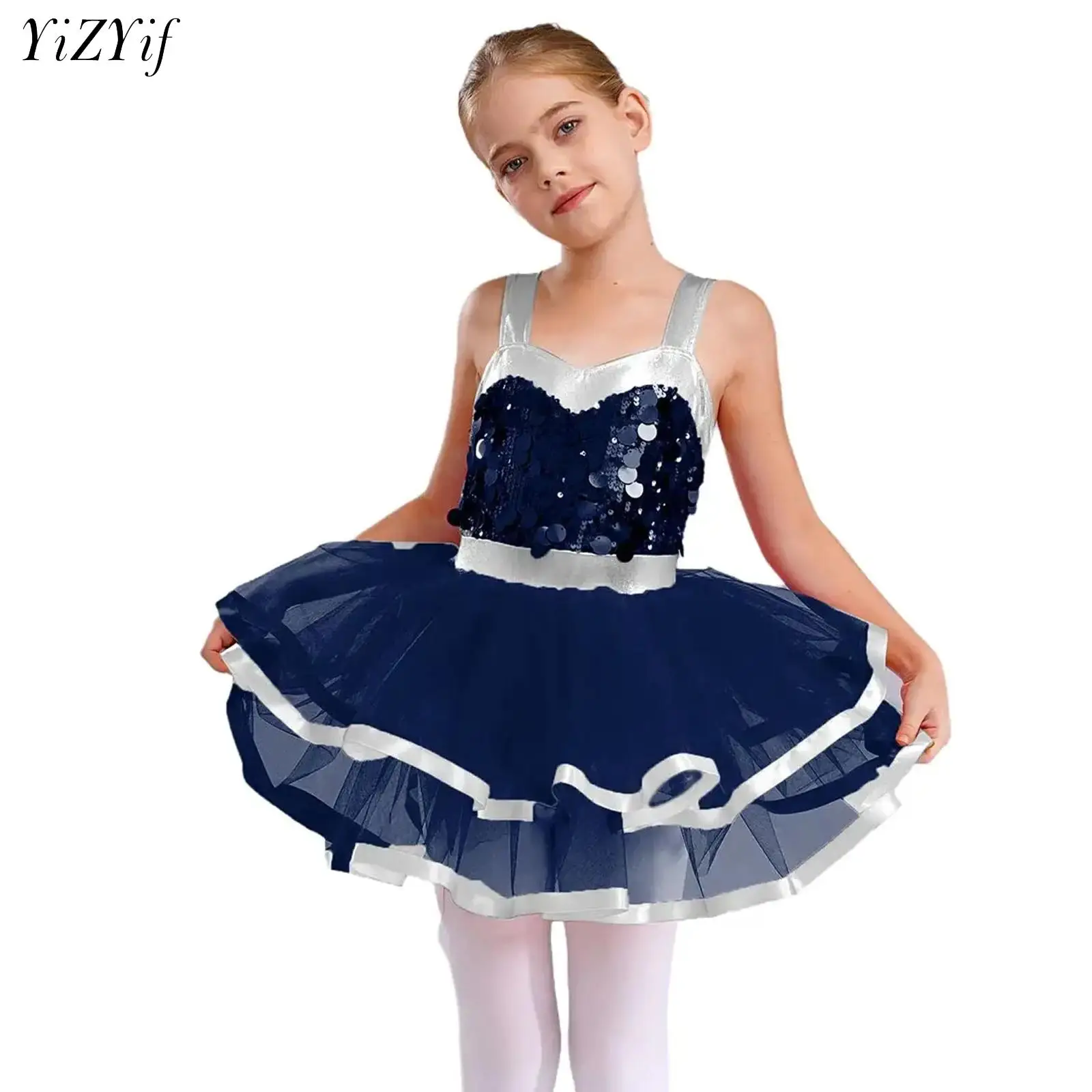 

Kids Girls Children Dancer Ballet Dance Dress Gymnastic Leotard Tutu Princess Dress for Ballet Modern Stage Performance Clothes