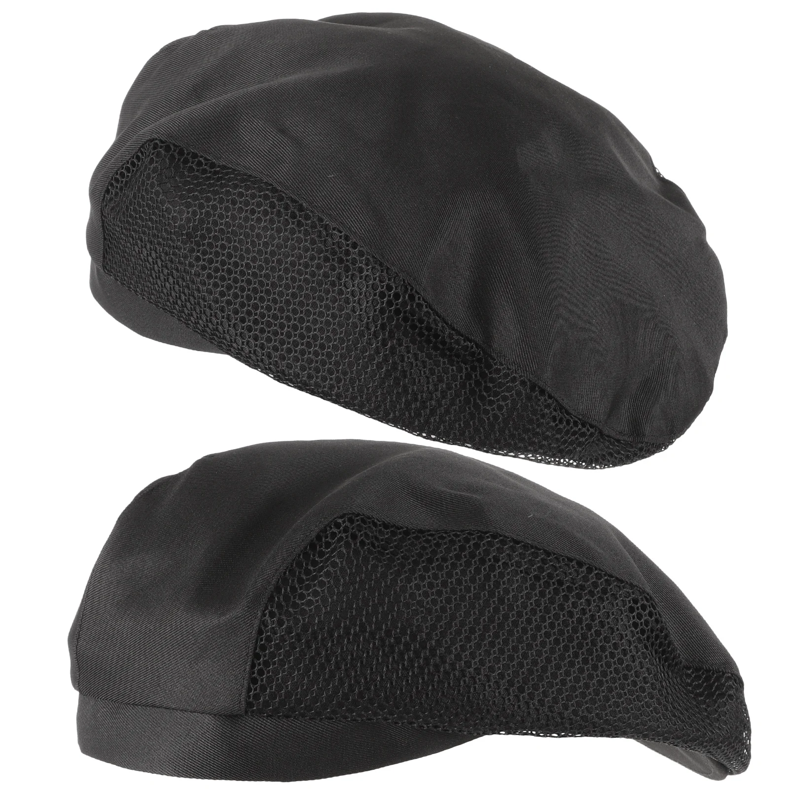 Filet à cheveux pour travailleurs, 2 pièces, chapeau de cuisinier, chapeau de Chef, réutilisable, lavable, tissu doux, confortable, Service alimentaire, chapeaux pour cheveux pour femmes