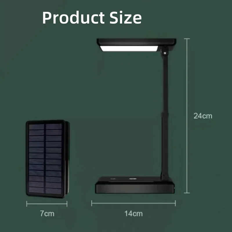 Led Desk Lamp Rechargeable Led Lamp Solar Charging Table Lamp Eye Protection Reading Light Protable Folding Bedroom Lamps