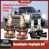 Ultra High Brightness LED Headlight High Low Lamp Beam Foglamp 9008/H13+9145/H10 Compatible For F-250 F-350 Super Duty 2005-2022