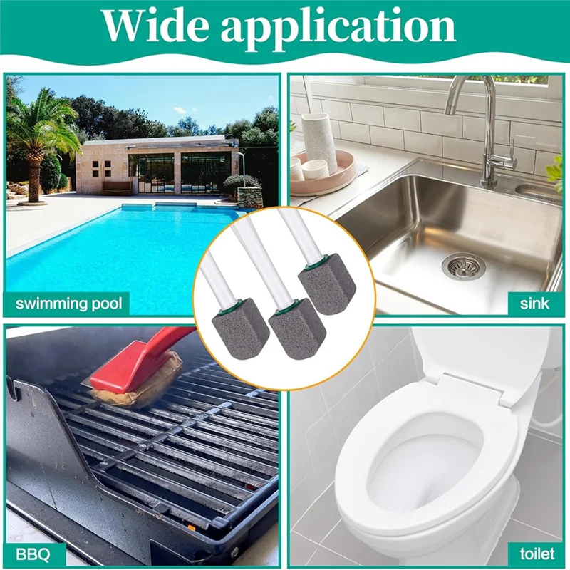 

TFORU-26 Pcs Pumice Stone Toilet Bowl Cleaner Toilet Pumice Stone With Long Handle Toilet Brush For Pool Bathtubs Kitchen Sink