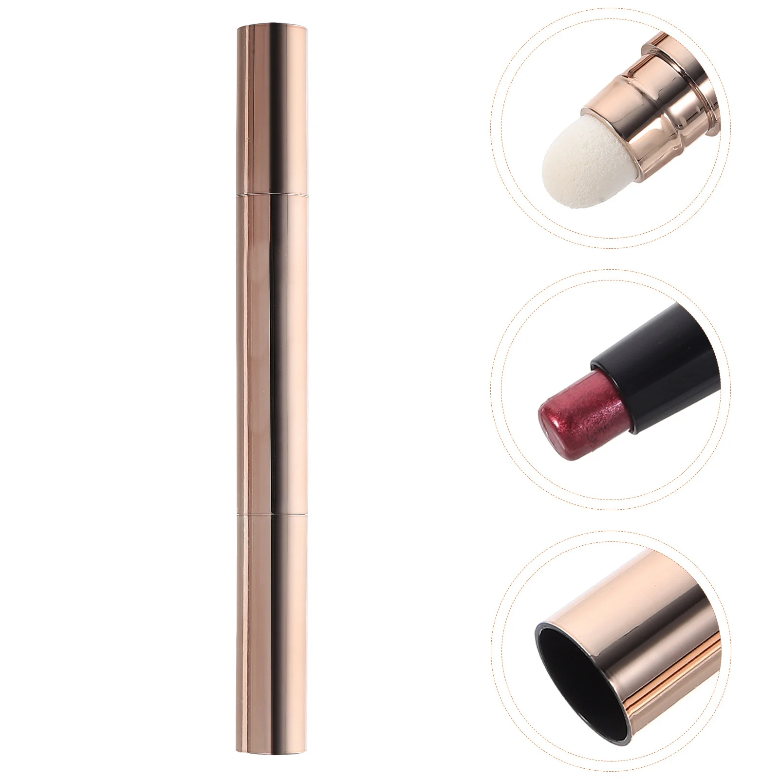 

Glitter Eyeshadow Stick Fine Texture Smudge Proof Makeup Crayon Pencil Dual End Applicator for Women Daily Use