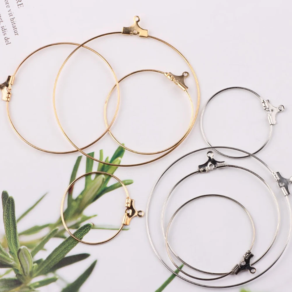 

20 PCS Earrings and Accessories Simple Clips Vintage Girl's Copper DIY Jewelry Making Supplies Hook Handcraft