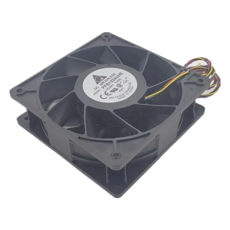 New original PFB1224UHE 24V 2.4A 12038 12CM 2-wire 4-wire high air volume inverter server cooling fan image 2