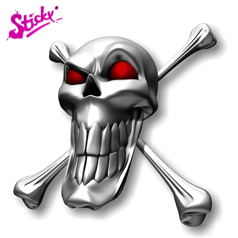 Jester Laughing Red Skull 비닐 자동차 스티커 - 자동차, 트럭, SUV용 방수 데칼