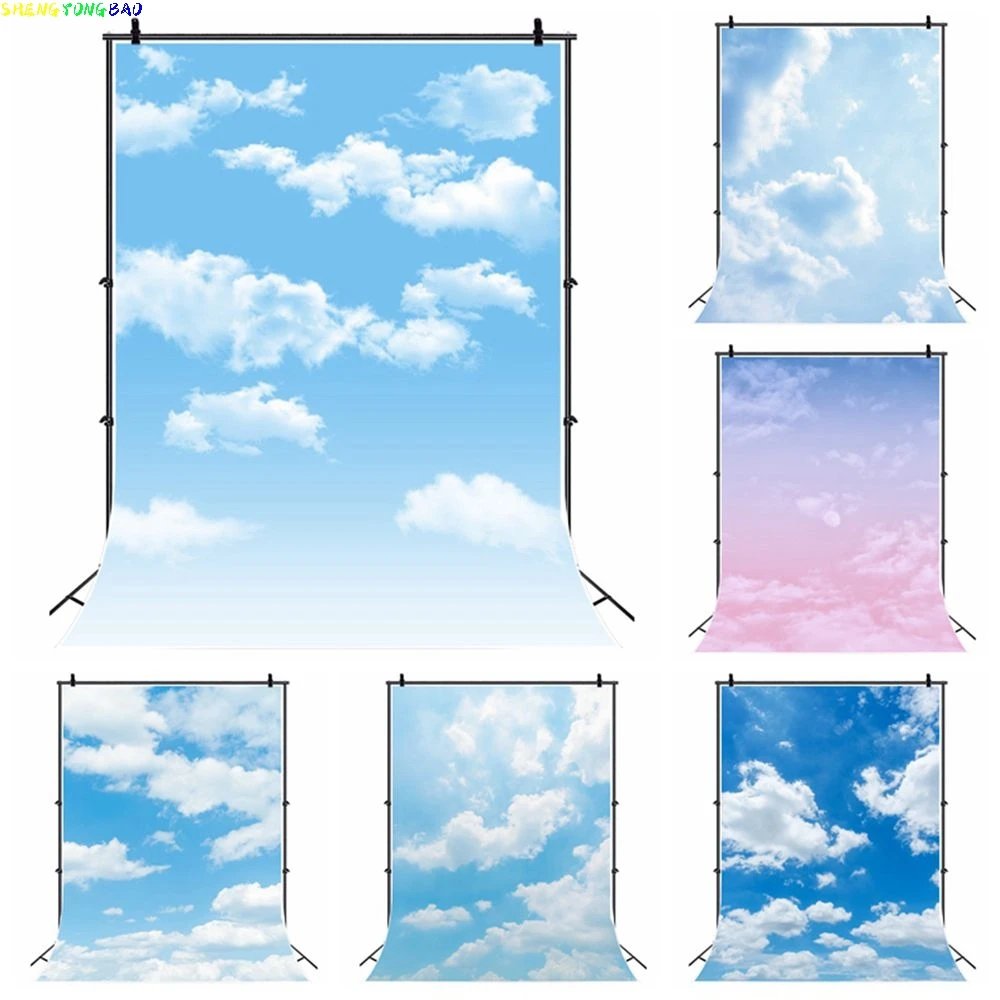 السماء الزرقاء الغيوم البيضاء خلفيات للتصوير الفوتوغرافي الطفل الرضيع طفل حديث الولادة طفل فتاة صبي الكبار صورة فنية خلفية الصورة