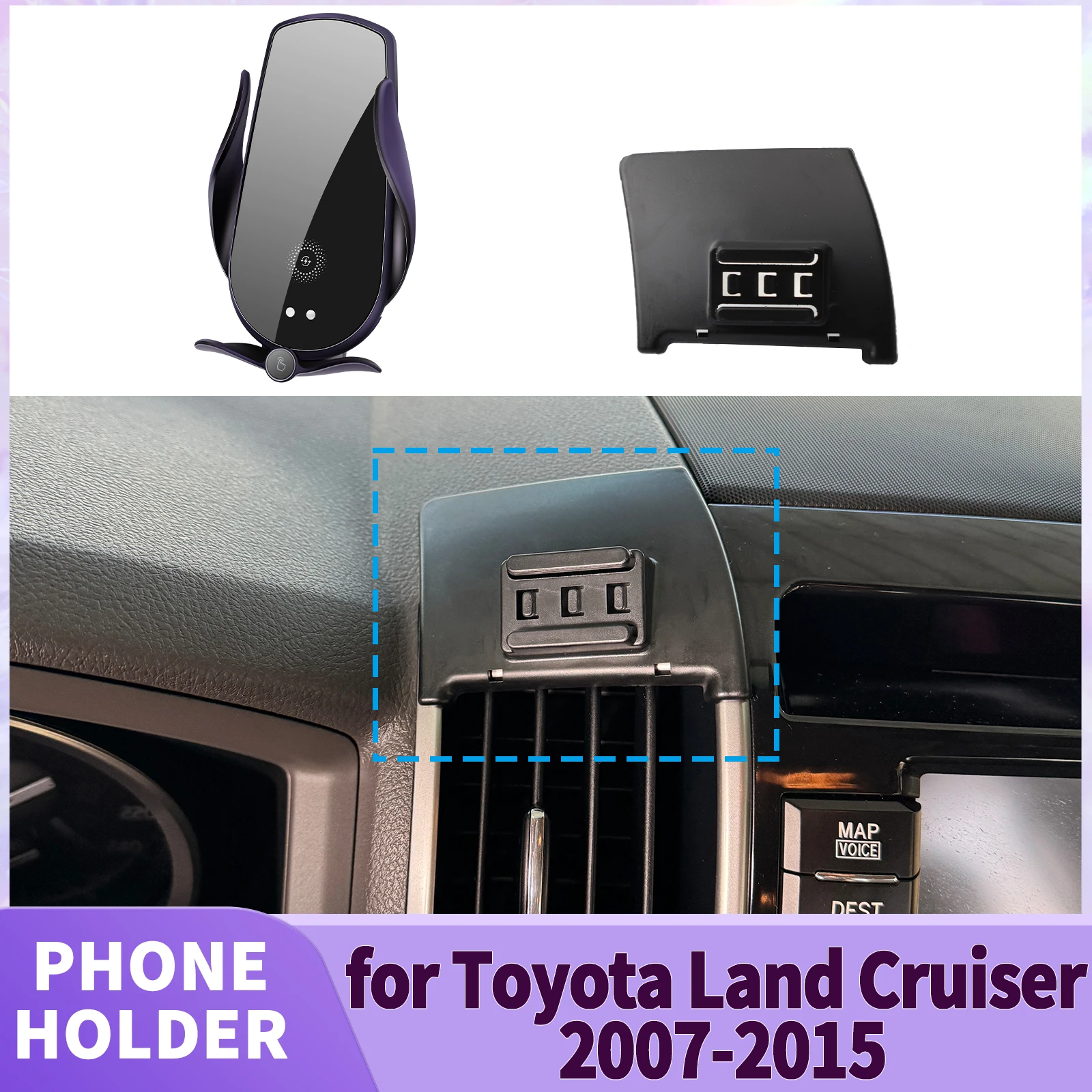 

fit for Toyota Land Cruiser 2007 2008 2009 2010 2011 2012-2015 Screen Base Phone Holder Mount ​​ Secure Clip Car​​ accessoires