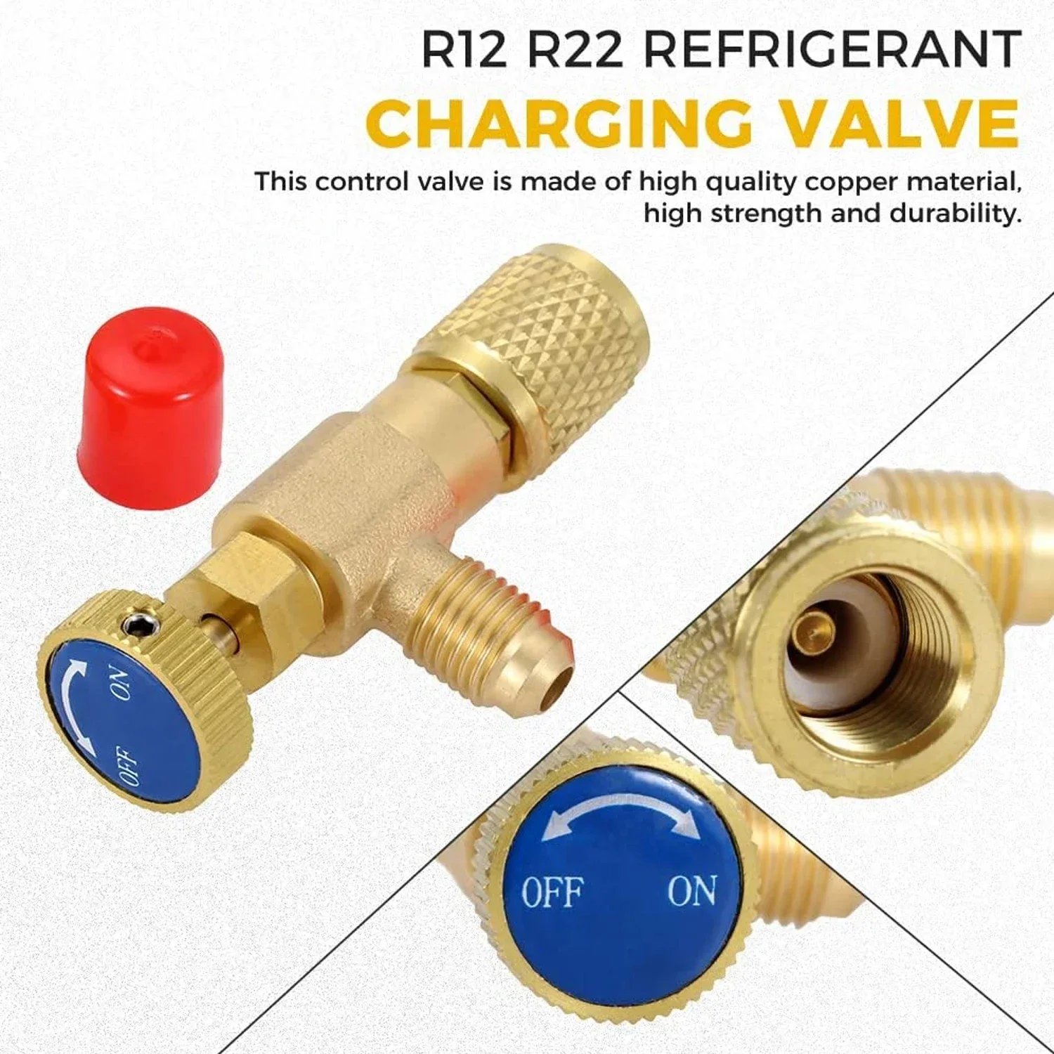 Refrigerant Safety Valve, R410A & R22 for Air Conditioning, 1/4\