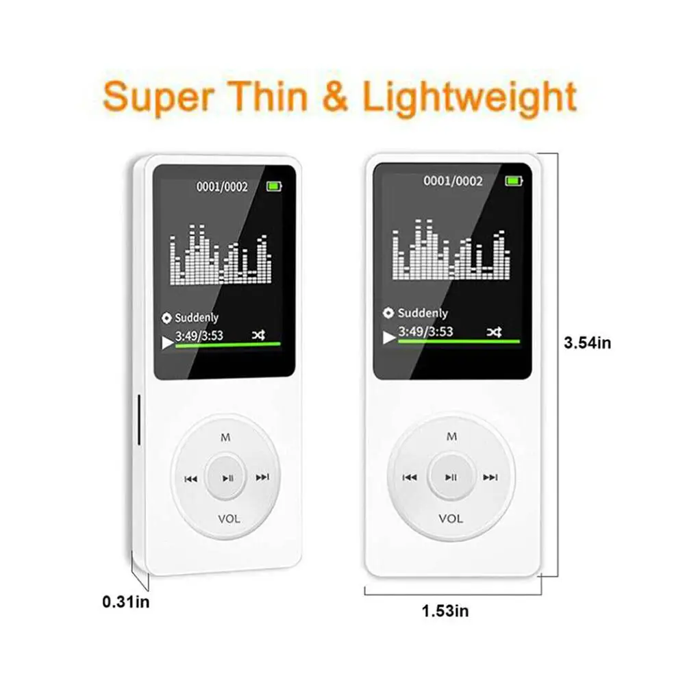 Portable MP4/MP3 Player Bluetooth MP3/MP4 Student Walkman E-book Player Recorder Playback MP4 Playback Audio Audio Music