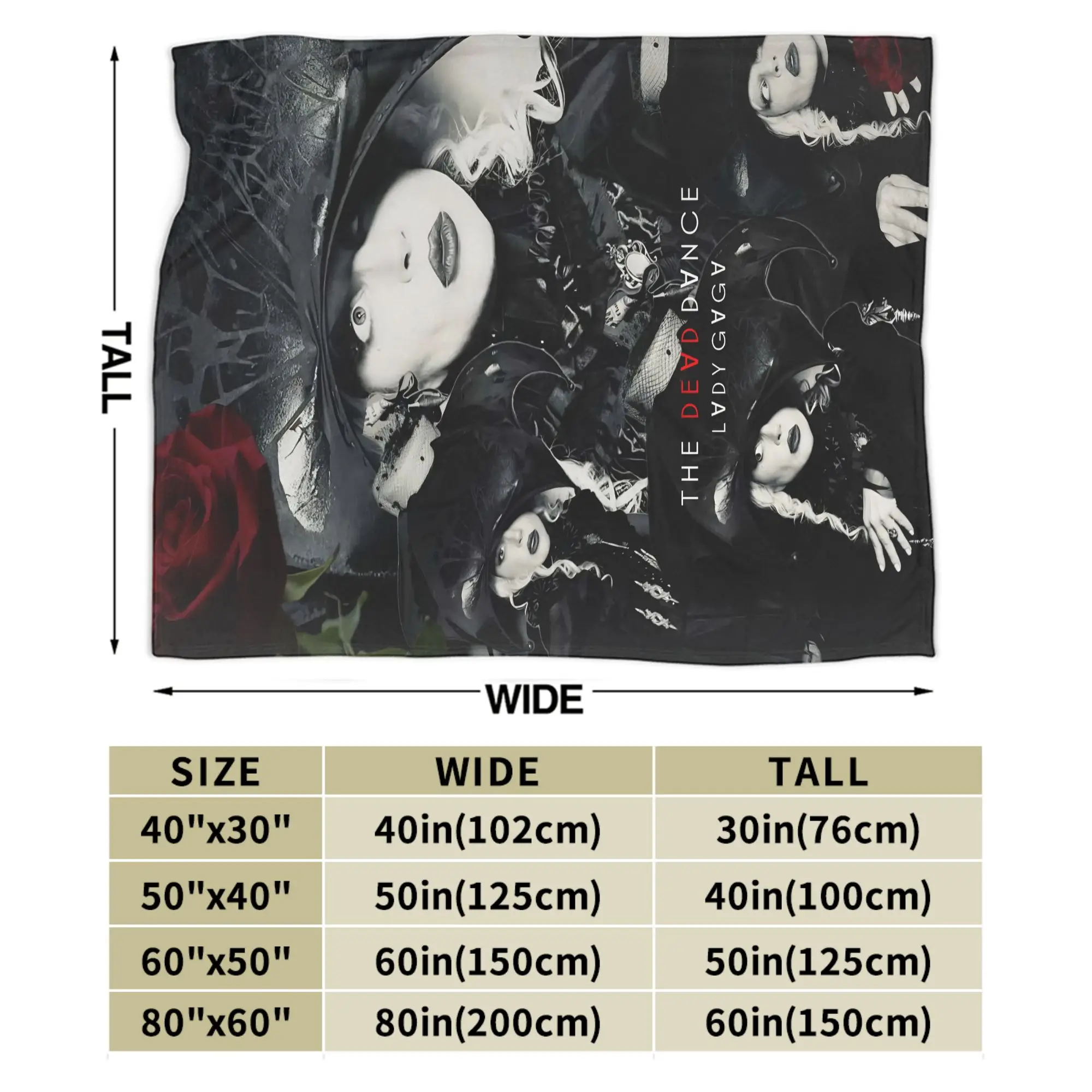 ليدي غاغا الفوضى 2025 ألبوم الفانيلا البطانيات لينة دائم الفراش يلقي لغرفة النوم نزهة مضحك المفرش أريكة غطاء سرير