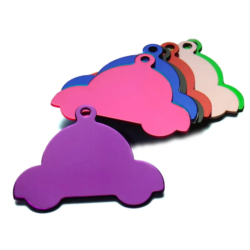 Etiqueta de aluminio anodizado para identificación de perro, etiqueta personalizada para Collar de perro, grabado personalizado, 100 unidades