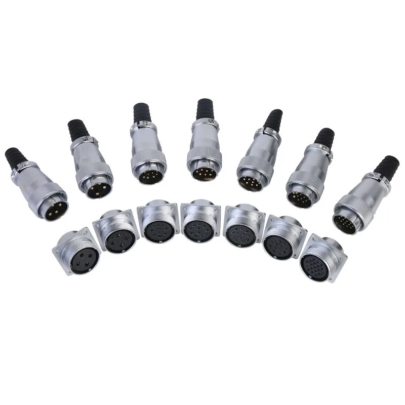 WS32 Aviation Plug Socket DS Industrial Waterproof Connector WS32-4 Core Square Seat 8 10 11 12 13 19 Pin TQ+Z male female