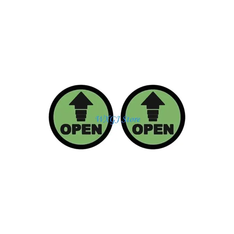 37JE Car Door Opening Reminder Sticker with Visible OPEN Lettering, PVC Label for Vehicle Door-Opening Awareness Use