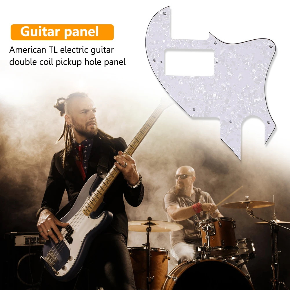 Pelindung Pickguard Gitar Elektrik Pengganti Pelat Goresan 7 Lubang Humbucker Pickguard Gitar TL Pelindung Pick Gitar untuk Gitar TL P90
