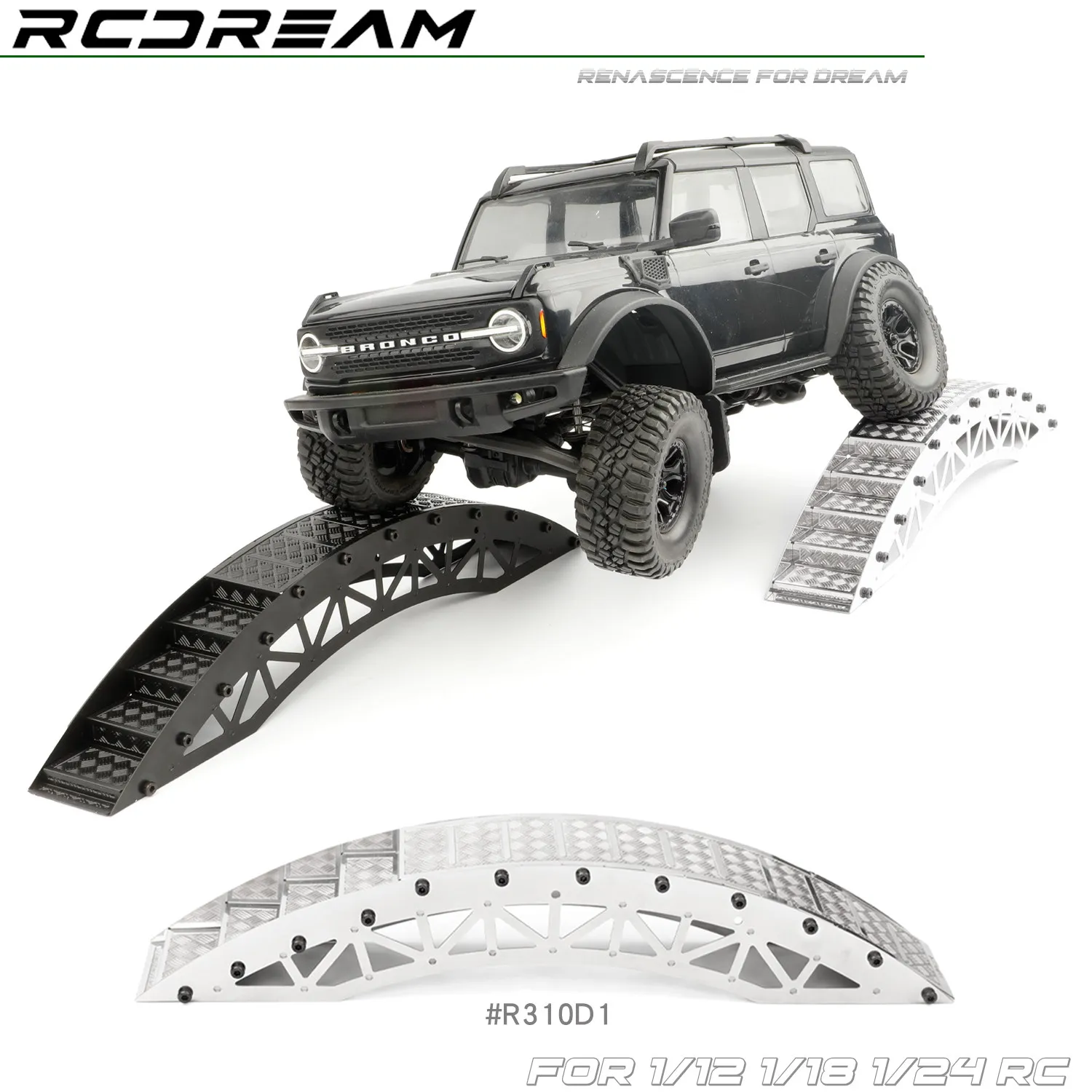 Rc1/18 1/24 Model Climbing Car Simulation Roadblock Single-sided Bridge Crossing Axis Scene Steep Slope Arch Bridge