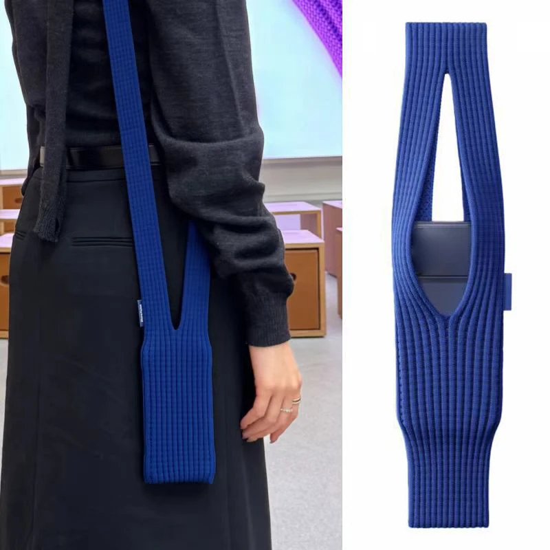 Bolso cruzado de bolsillo para teléfono móvil, bolso de punto informal, bolso de estilo versátil, Material de poliéster suave para IPhone Samsung