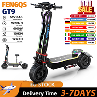 FENGQS GT9 Electric Scooter 90km/h Max Speed 7000W Dual Motor 60V38Ah Battery 12 inchTire Off Road E-Scooter With Seat & NFC KEY