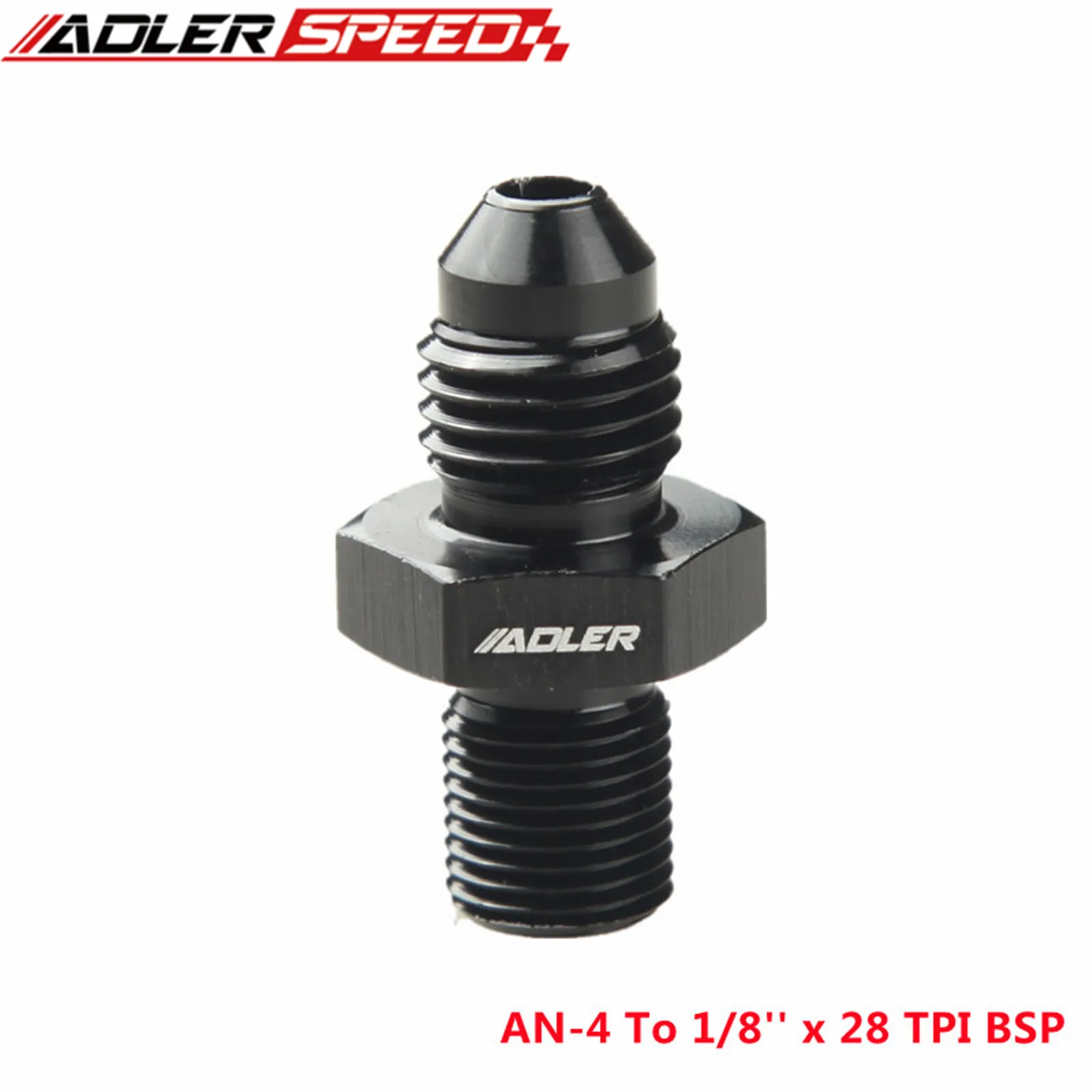 S AN4 AN6 AN8 AN10 AN12 To 1/8" 1/4" 3/8" 1/2" 3/4 BSP BSPP Straight Adapter - view 3