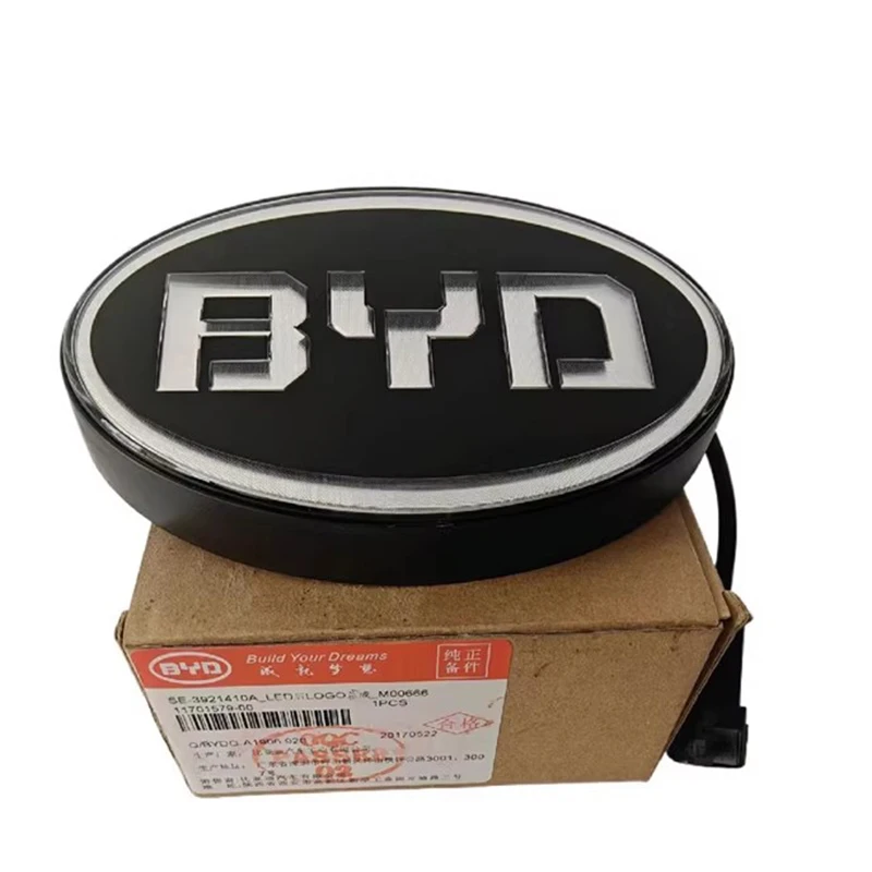 Rear Emit Light LED Logo for BYD S7 Rear Grille Emblem Car Accessories 11701579-00 / SE-3921410A