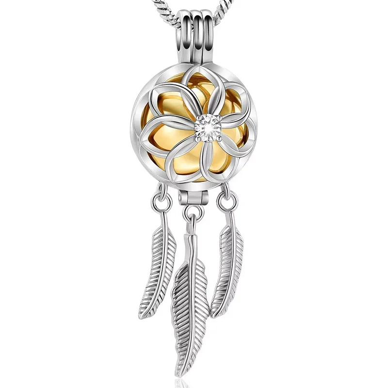 

Dream Catcher Cremation Urn Necklaces For Ashes Jewelry Memorial Keepsake Stainless Steel Funeral Pendant 2022 Not Fade Memories