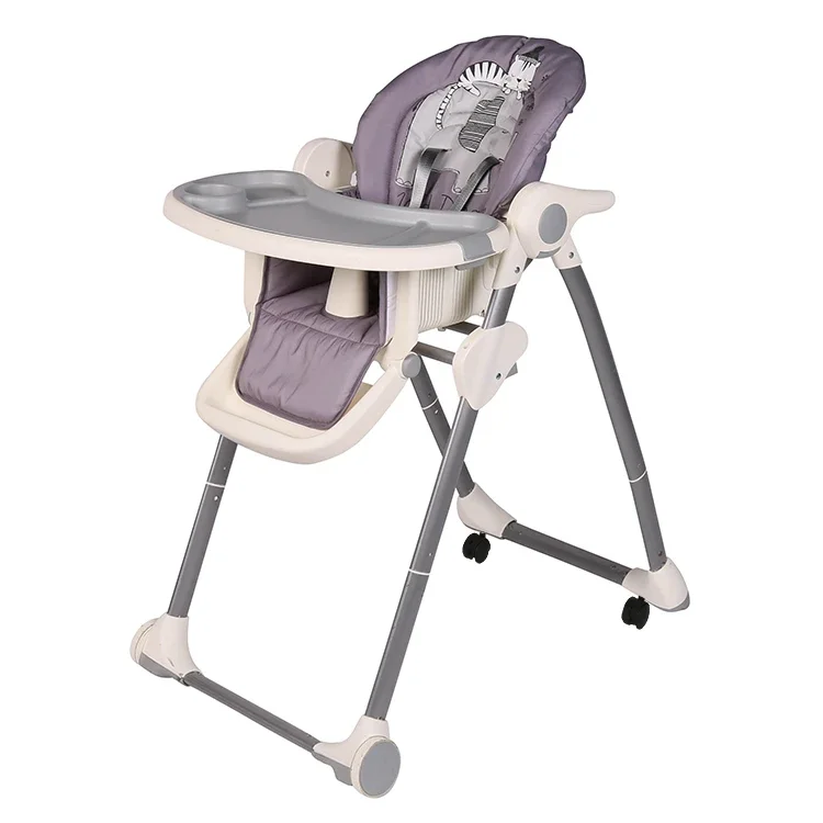 Folding Deluxe Pvc Leather Multi-function Feeding and Eating Baby High Chair