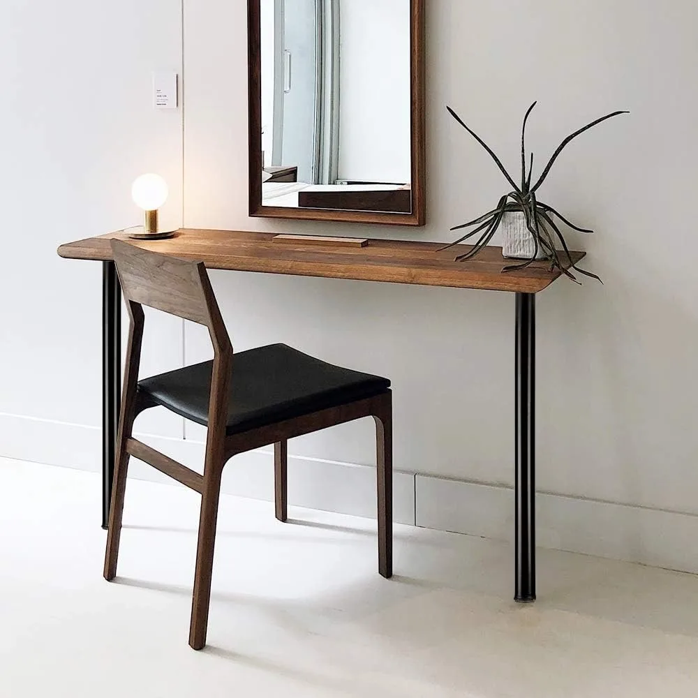 Gambe da scrivania regolabili in metallo da 28 pollici, set di gambe per mobili da tavolo da ufficio, set di 4 (nero)