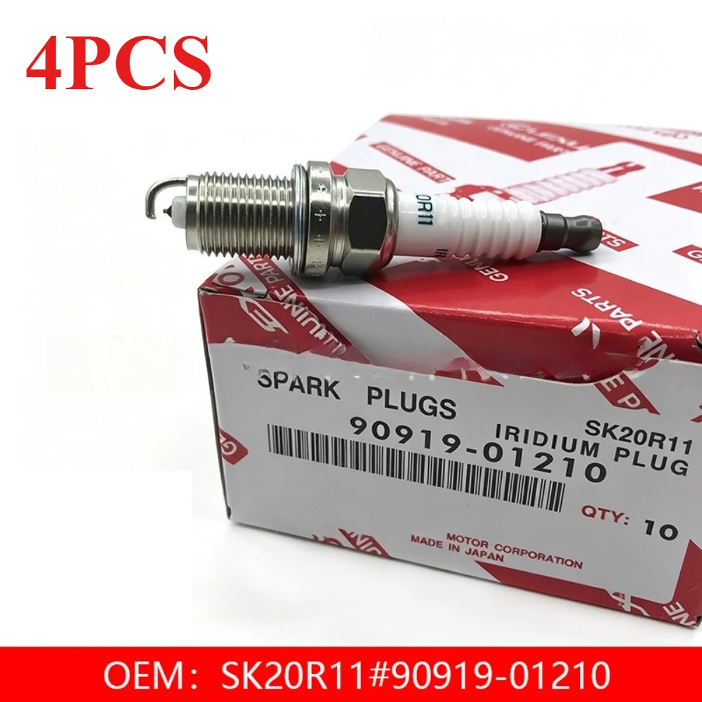 4 шт. SK20R11 90919-01210 Иридиевые свечи зажигания для TOYOTA WISH, CAMRY, PREVIA, COROLLA, LAND CRUISER, CROWN, для LEXUS LS430, автозапчасть