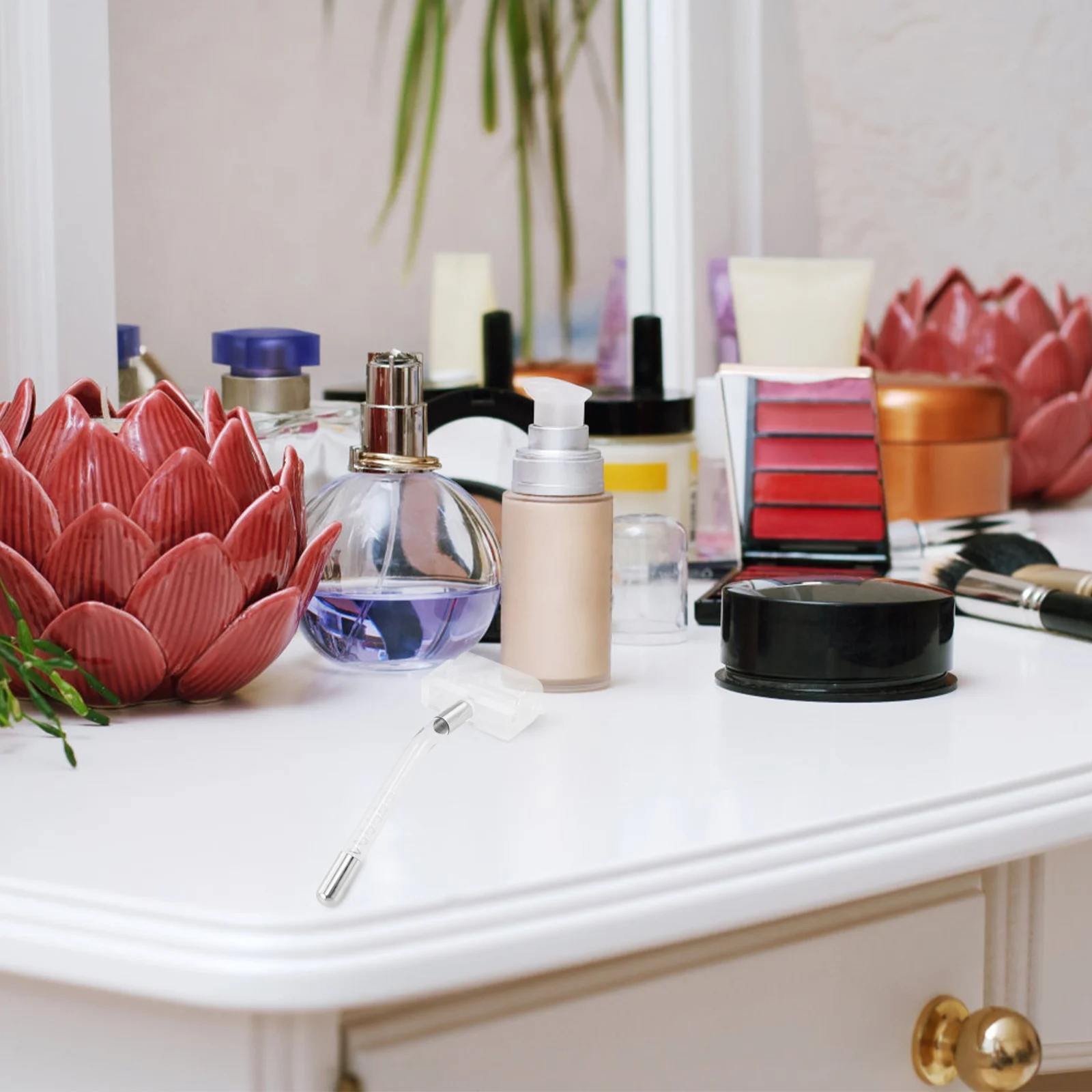 Red Light Glass Roller Attachment For Facial Device High Frequency Electrode Skin Care Tool Portable Replacement Part