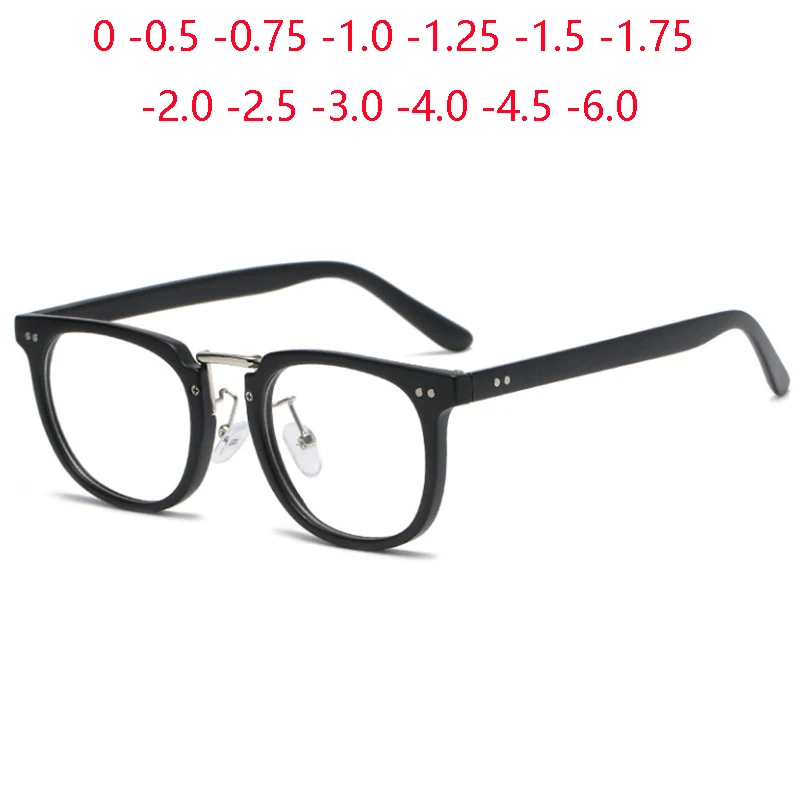 

Big Frame Square Myopia Glasses Finished Men Anti-blue Light Student Shortsighted Prescription Eyeglasses 0 -0.5 -0.75 To -6.0