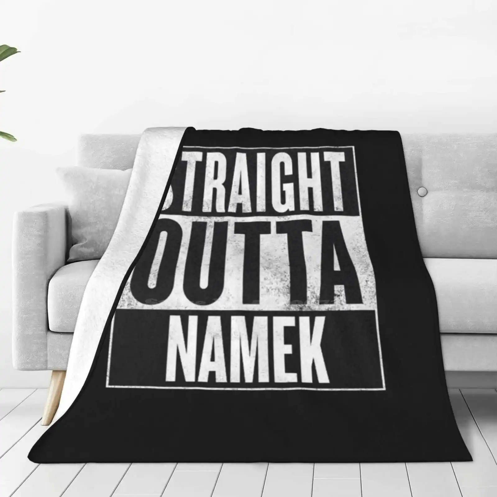 Straight Outta Namek-Z Piccolo Creative Design Comfortable Warm Flannel Blanket Meme Straight Outta Namek Anime Piccolo Green Z