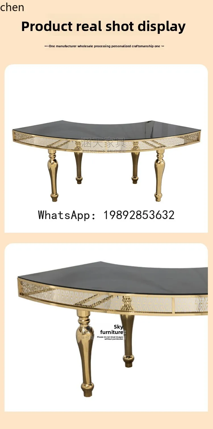 X7  Wedding Hotel Fan-Shaped Dining Table, Fan-Shaped Can Form a 340CM