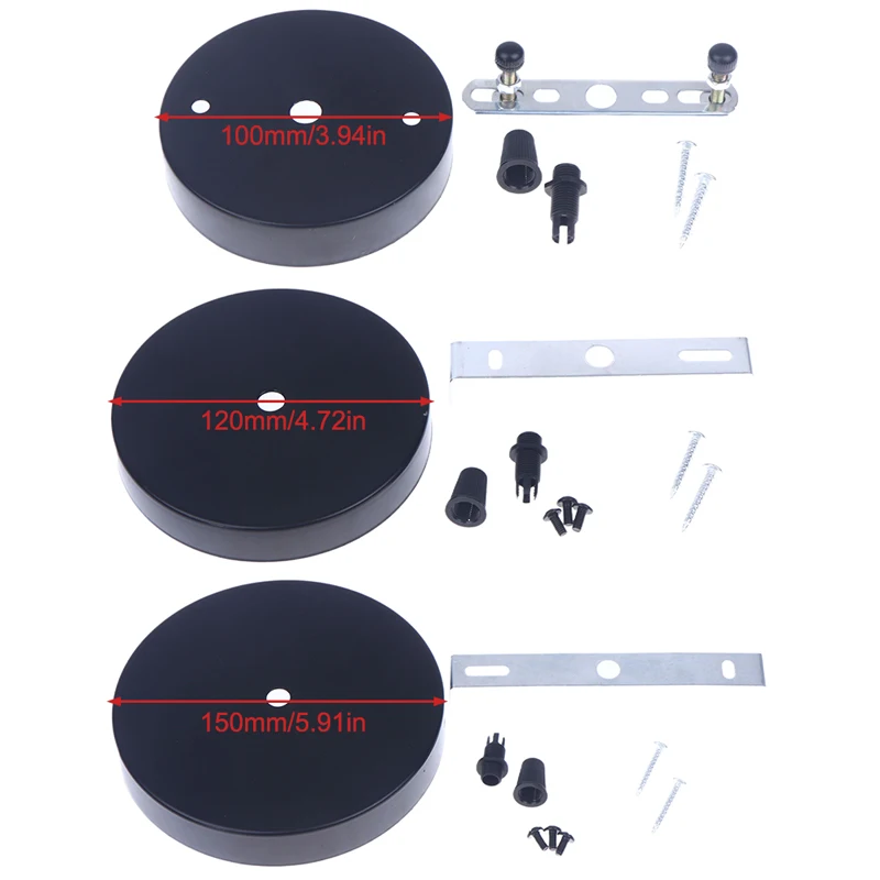 

10-15 см железная металлическая потолочная пластина, настенное бра, светодиодное основание, винтажный подвесной светильник, дисковое основание, потолочный навес