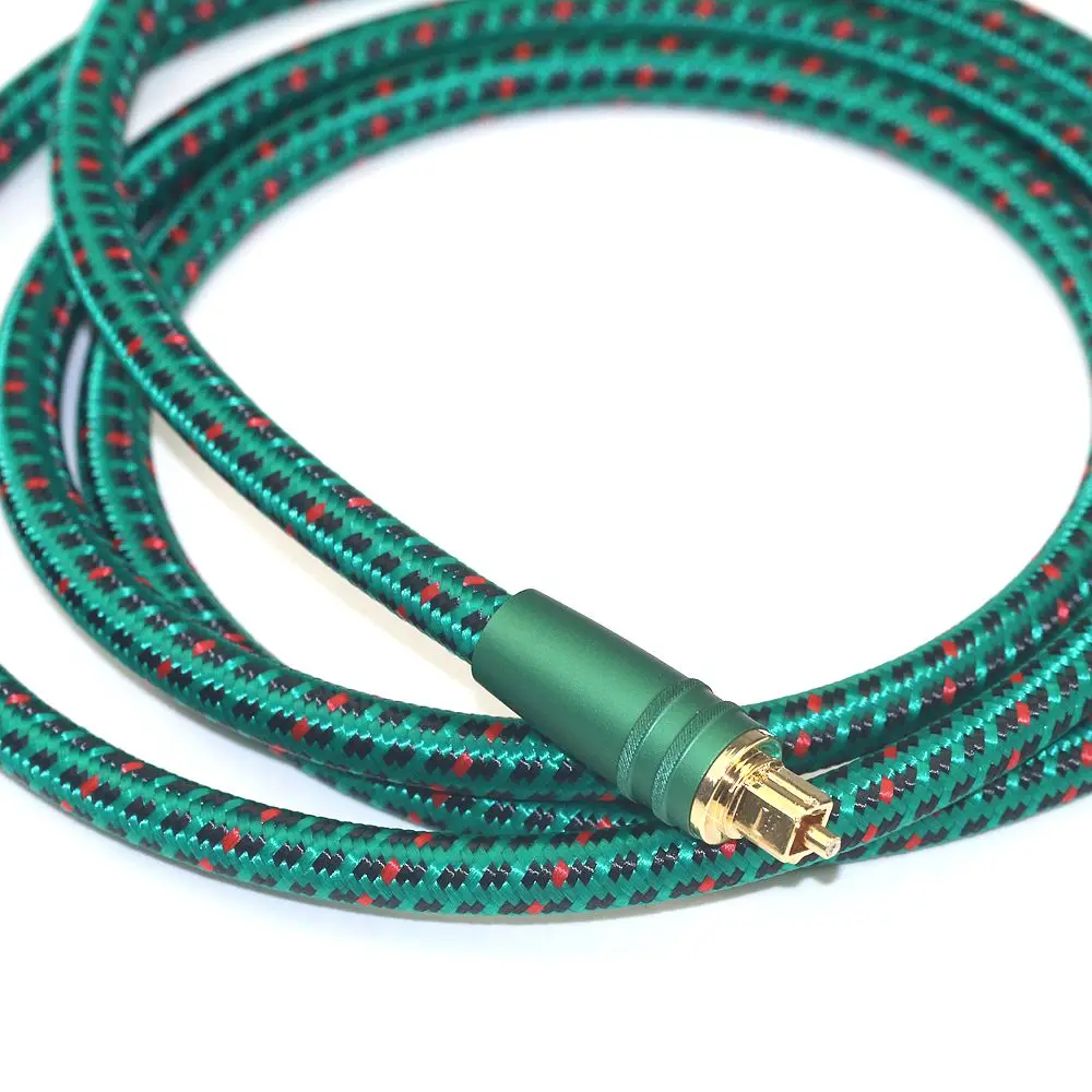 Cable de audio de fibra óptica digital Meeaocc spdif de alta gama con puerto cuadrado óptico de 5,1 canales y cable de señal de audio de puerto cuadrado