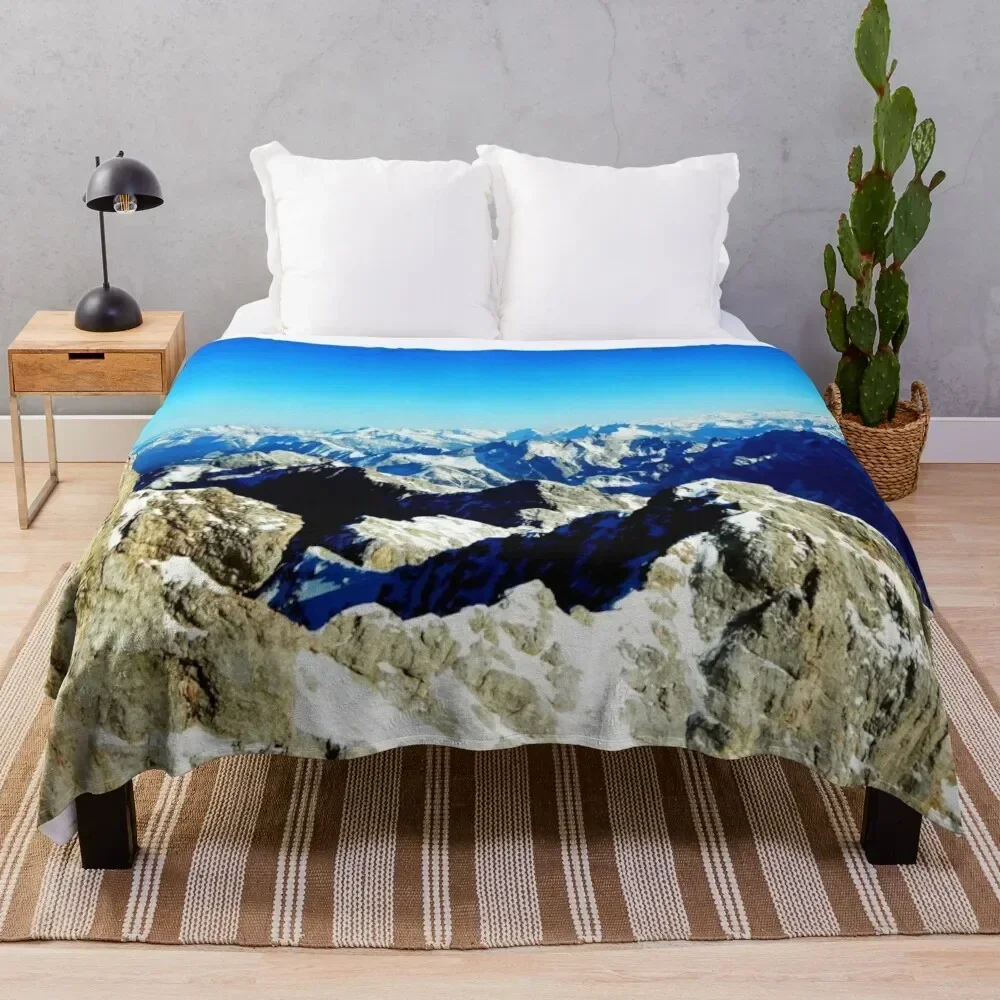 

The Alps Garmisch-Partenkirchen Zugspitze Germany Throw Blanket Quilt Tourist Cute Plaid Bed Fashionable Blankets