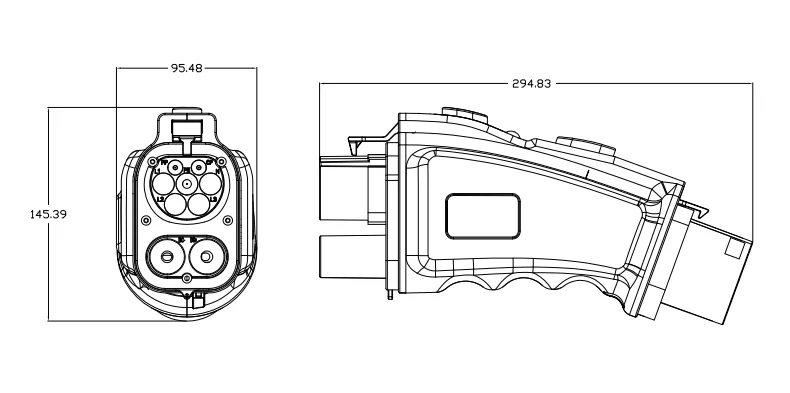 سعر المصنع 1000 فولت 300A تيار مستمر سريع EV محول الشحن CCS2 إلى GBT للسيارات الصينية-BYD لشركة فولكس فاجن ID3 ID4 ID6 حالة جديدة