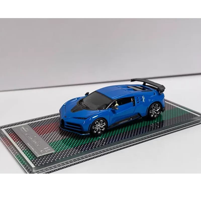 Spot U2 1:64 Bugatti Centodieci 110 edición conmemorativa supercoche rueda negra plateada modelo de coche de resina