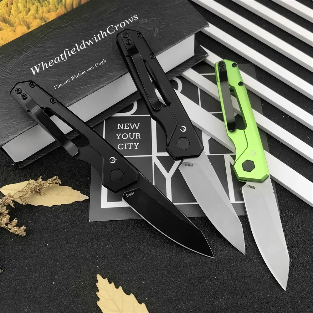 Tactical Launch 9 - 7250 Folding Knife CPM-154 Blade Aluminum Alloy Handle Self Defense EDC Hunting Pocket Survival Knives Tool