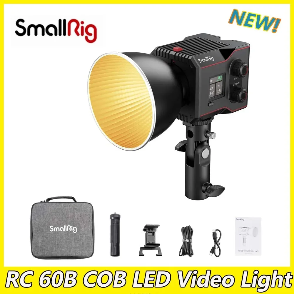 

SmallRig RC 60B COB LED Video Light Bi-color 2700K-6500K Temperature Fill Light for Outdoor Video Recording Studio 4376 4518