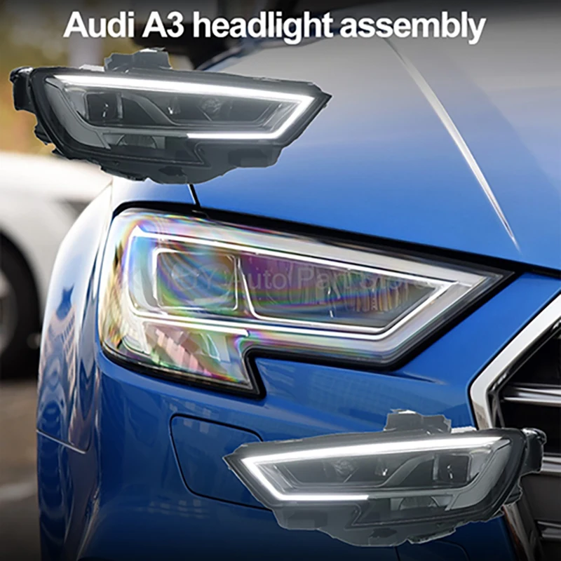 

Assembly Fit for Audi A3 2017-2020 Headlights High-end Style LED Daytime Running Lights Turn Signals lamps Auto Accessories