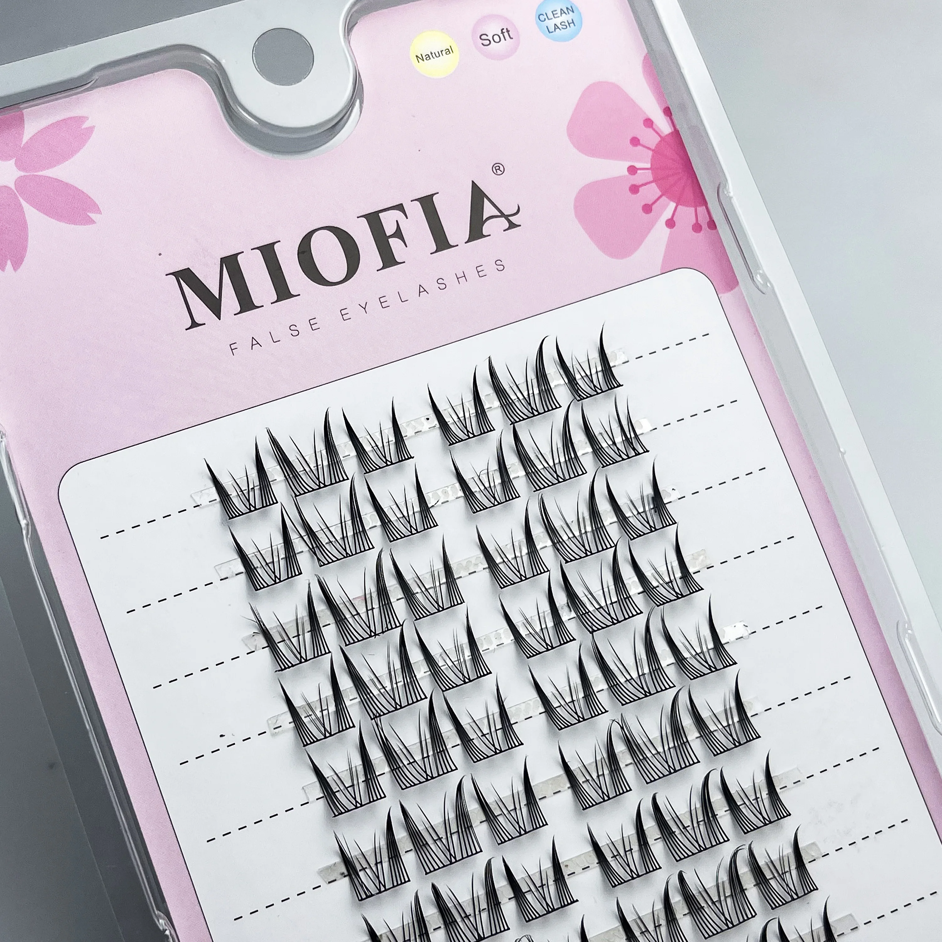 MIOFIA Manga Ciglia Finte Stile Coreano Ciglia Individuali Cluster Ciglia Anime Morbide e Leggere Trucco Estensione Ciglia Fai da Te