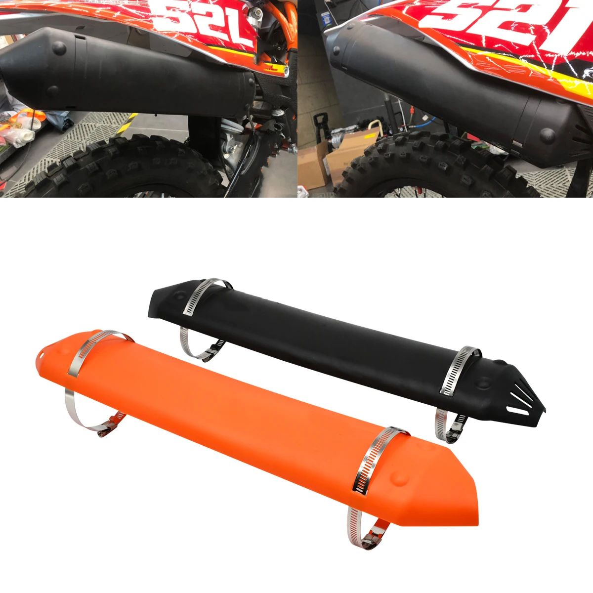 2024 For KTM EXC 250 300 EXC250 EXC300 XC XCW TPI Erzbergrodeo 2 Stroke Exhaust Pipe Protector Heat Shield Cover Guard Motocross