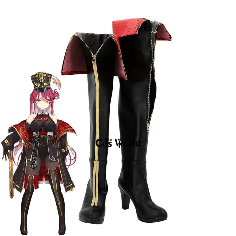 

Virtual YouTuber VTuber Brthday Houshou Marine Customize Anime Cosplay High Heels Boots Shoes