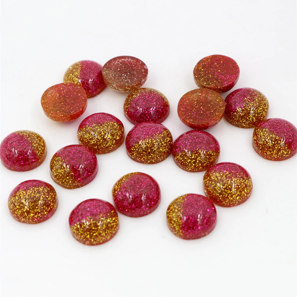 Nieuw Nieuw Nieuw!! 40 Pcs 12 Mm Mix Kleuren Flat Terug Resin Cabochons Cameo Fit 12 Mm Cameo Base Cabochons Voor Charms Armband ketting