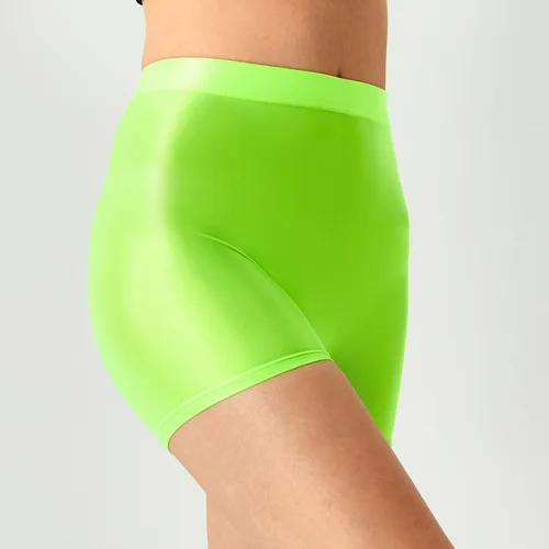 Imagen 2 del producto Ropa interior elástica brillante para mujer, bragas de secado rápido, pantalones cortos eróticos elásticos y transpirables, lencería Sexy