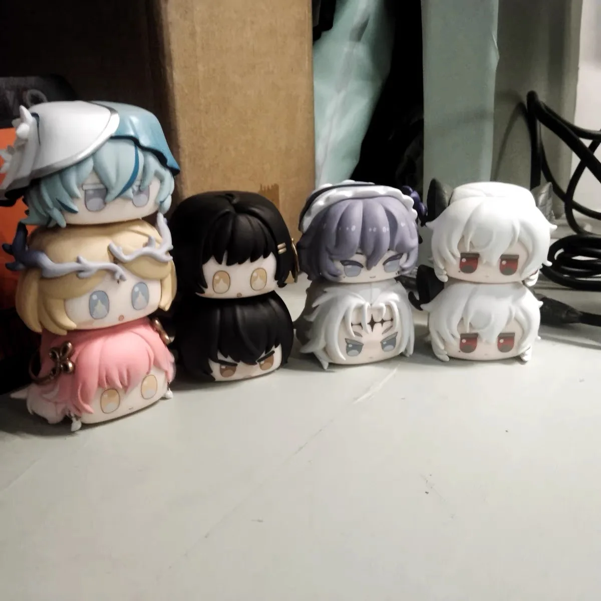 جديد حقيقي Goodsfun Wuthering موجات زلابية التراص صندوق أعمى مو حبة دمية Cartethyia صندوق غامض Jiyan Cantella اللعب هدية #4