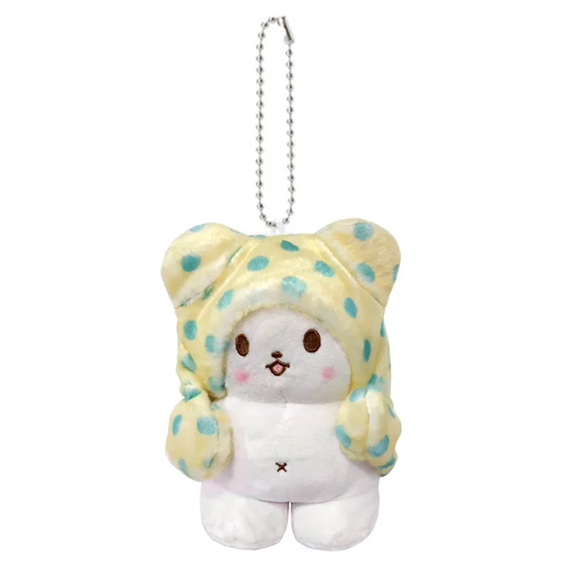 Marumofubiyori Decke Bär Plüsch Schlüssel bund niedlichen Kawaii Frauen Tasche Schlüssel bund Schlüssel anhänger Schlüssel ring Kinderspiel zeug für Mädchen Geschenke