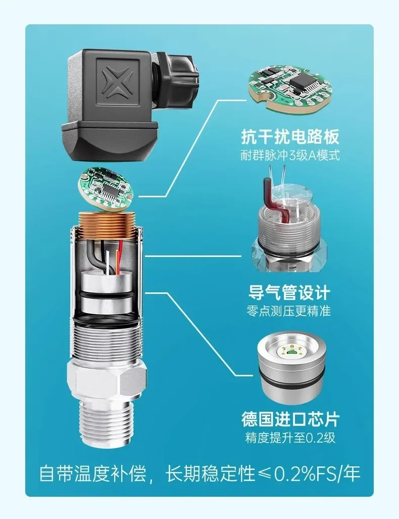 High-precision digital display vacuum negative pressure air pressure water pressure differential  sensor air tightness