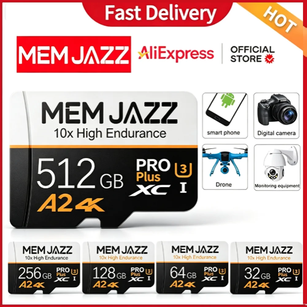 High Speed SD Card Micro SD UHS-II V60 for Action Camera 4K Video Drone - 512GB 256GB 128GB 64GB 32GB Options - Great Quality