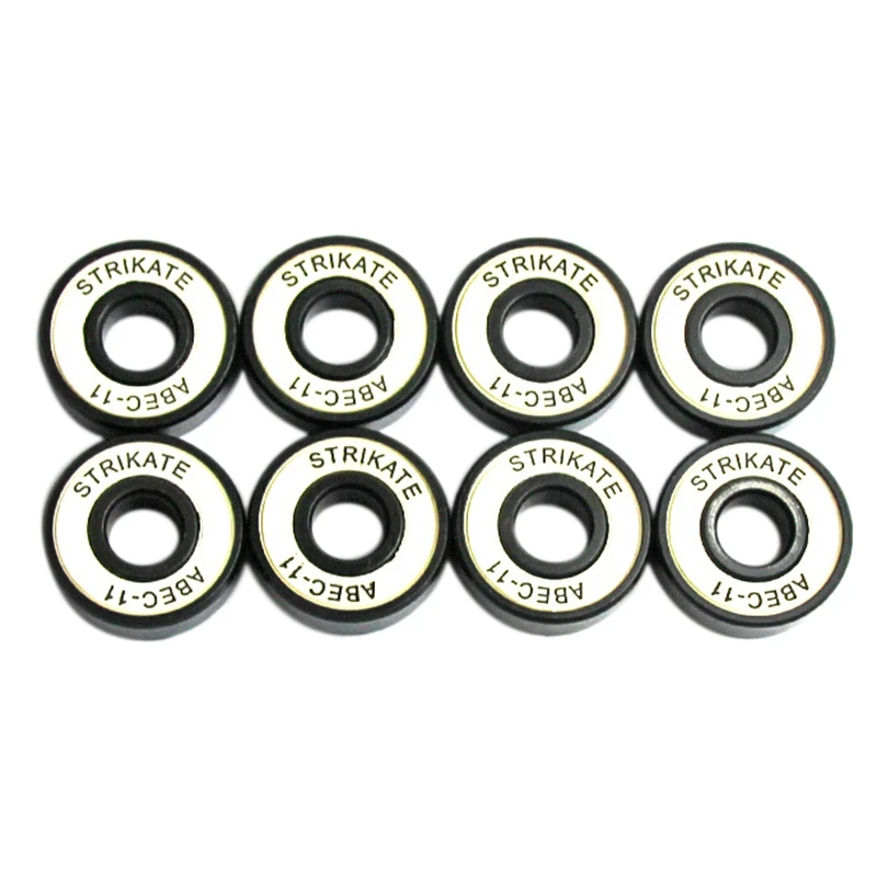 STRIKATE Skateboard Bearing ABEC 11 Surfboard Bearings for Olie Downhill Surfboarding Accessories Black White