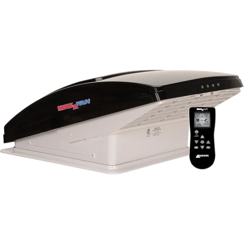 

Maxxfan Deluxe Vent, вентилятор и крышка вентилятора «все в одном» — мощный 10-скоростной реверсивный вентилятор с термостатом, встроенная дождевик